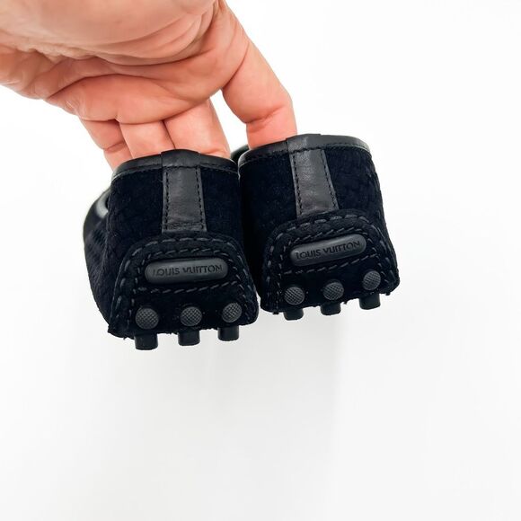 Louis Vuitton Black Leather Monogram Flats LV Size 39, 9 - Picture 12 of 13